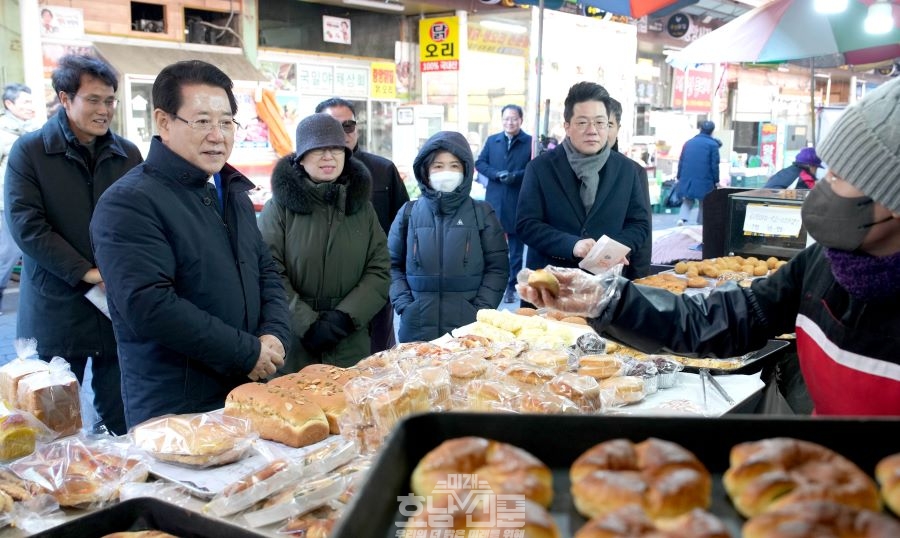 순천 중앙동 상가 소상공인 격려